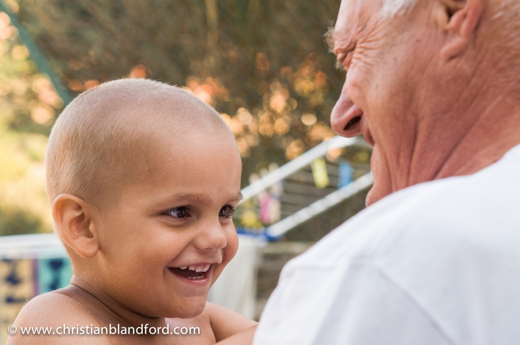 Christian with Abuelo